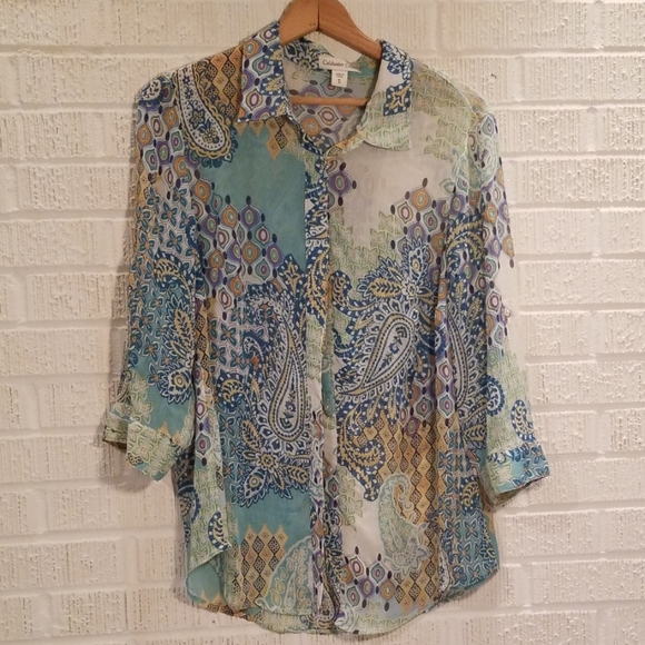 Coldwater Creek Tops - 2 for 20 Coldwater Creek sheer button down blouse